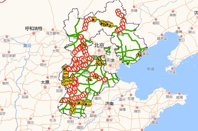 河北高速公路出行信息服务网截图京港澳高速(g4:京港澳高速石安段:因