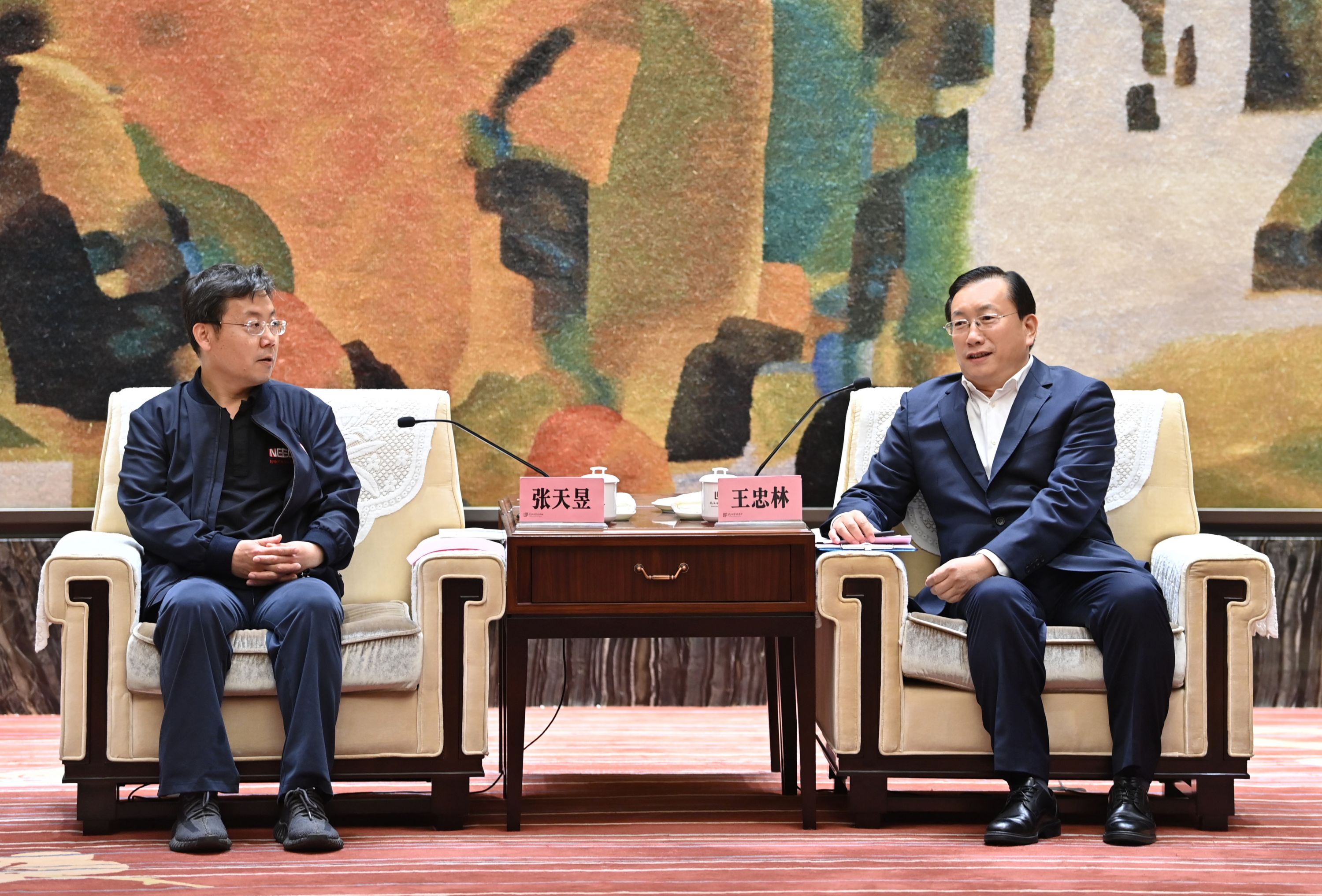 新时代民营企业家走进武汉大会召开,王忠林程用文与嘉宾代表座谈