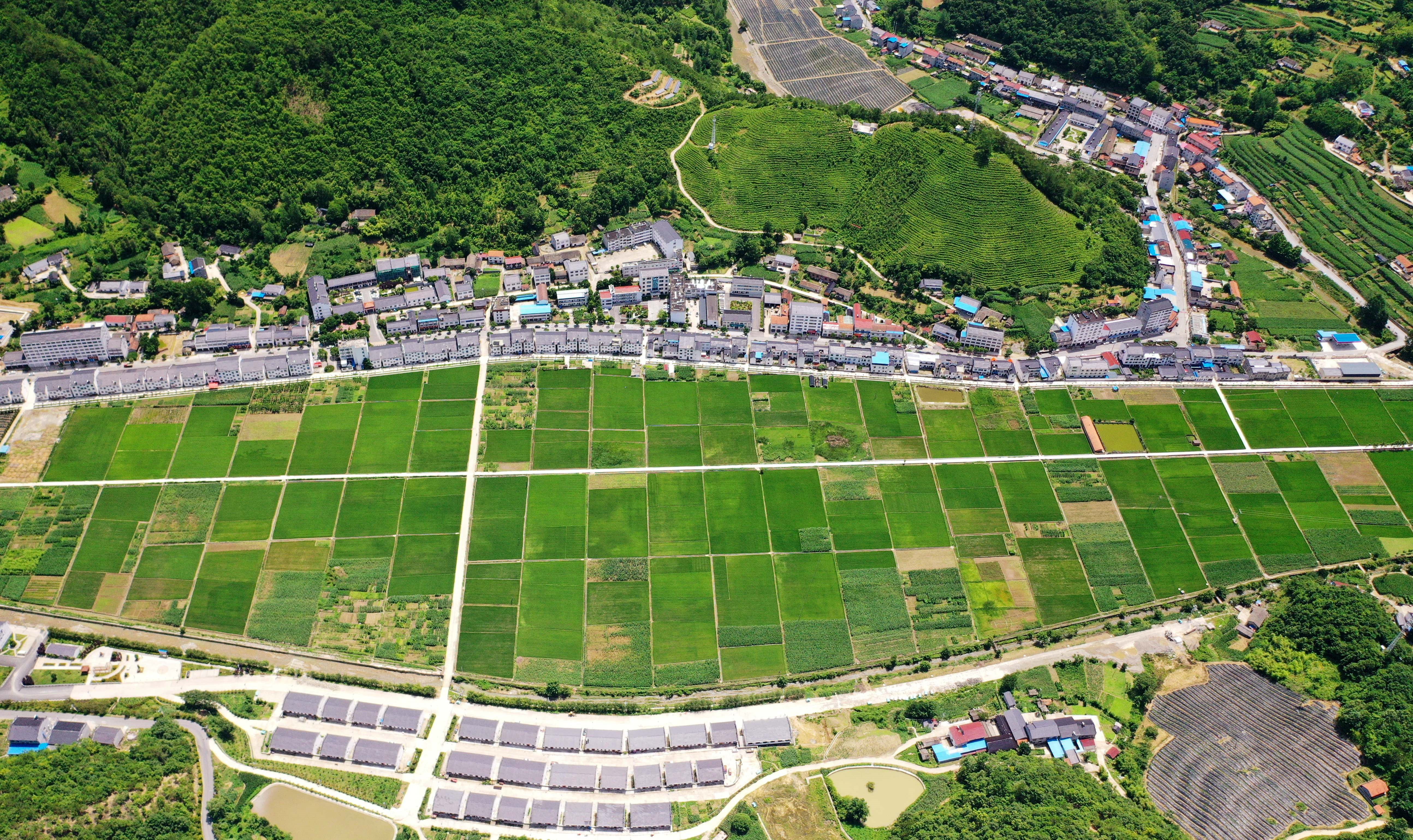 保康县两峪乡两峪村全力开展环境综合整治,房屋立面改造等工程,村庄