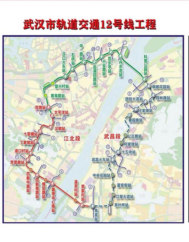 武汉地铁12号线江北段实质性动工两站点率先破土实施建设