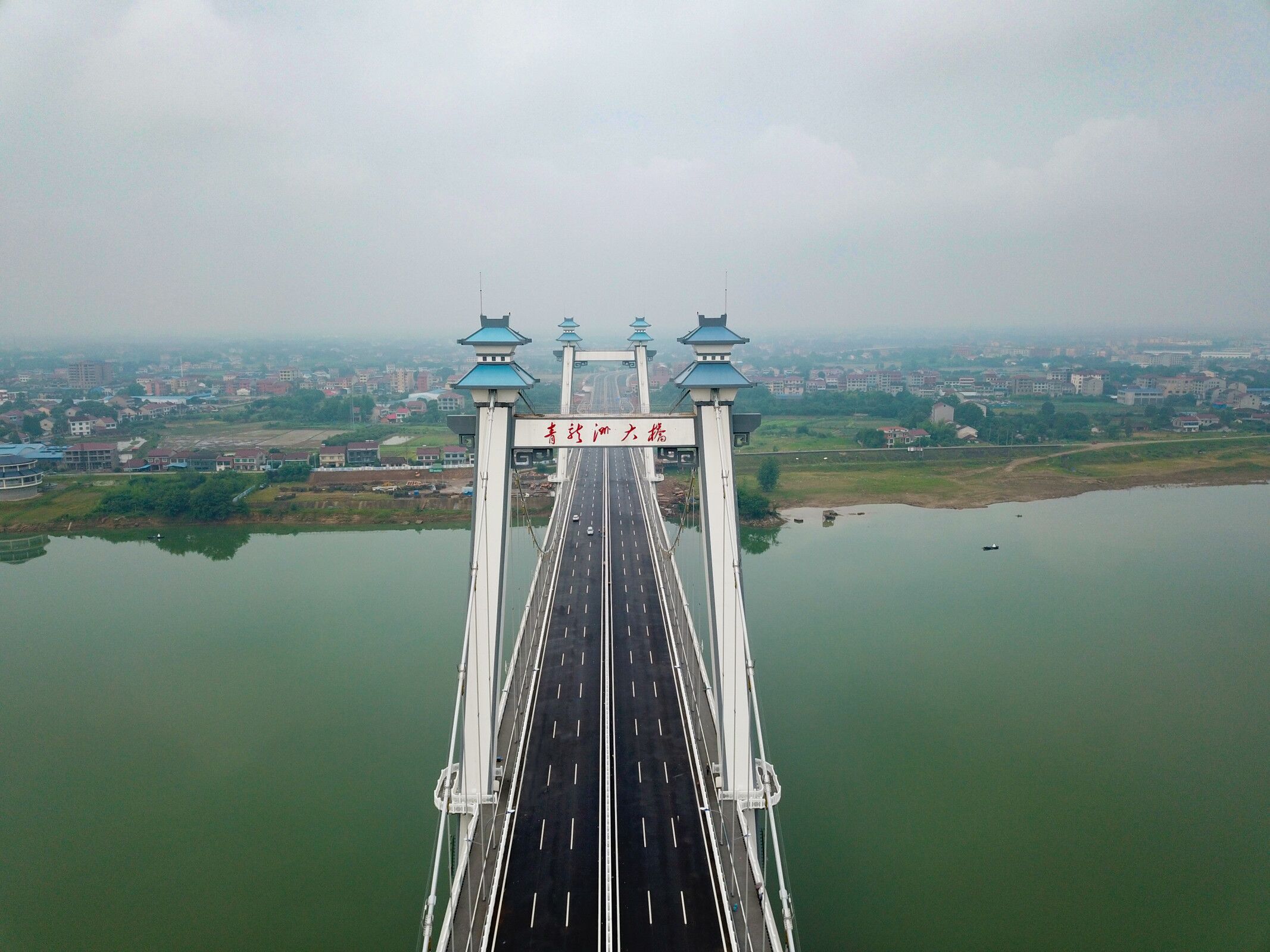 在武汉央企承建的青龙洲大桥建成通车