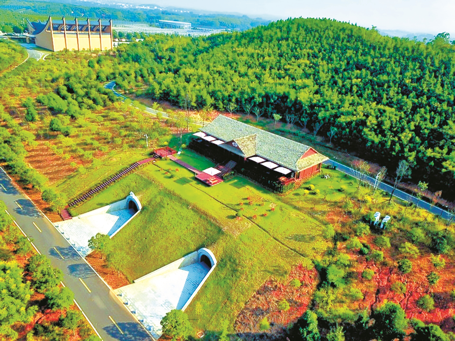 田野乡村公园山洞酒窖