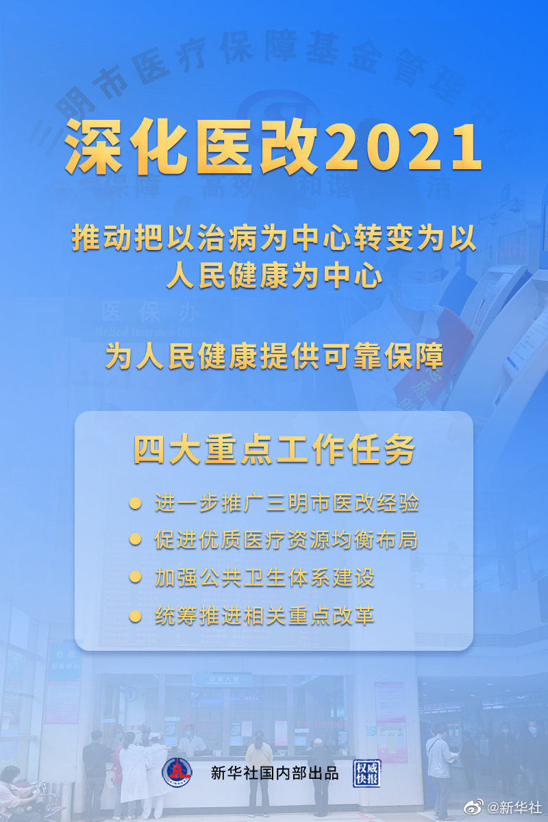 深化医改2021重点工作任务来了!