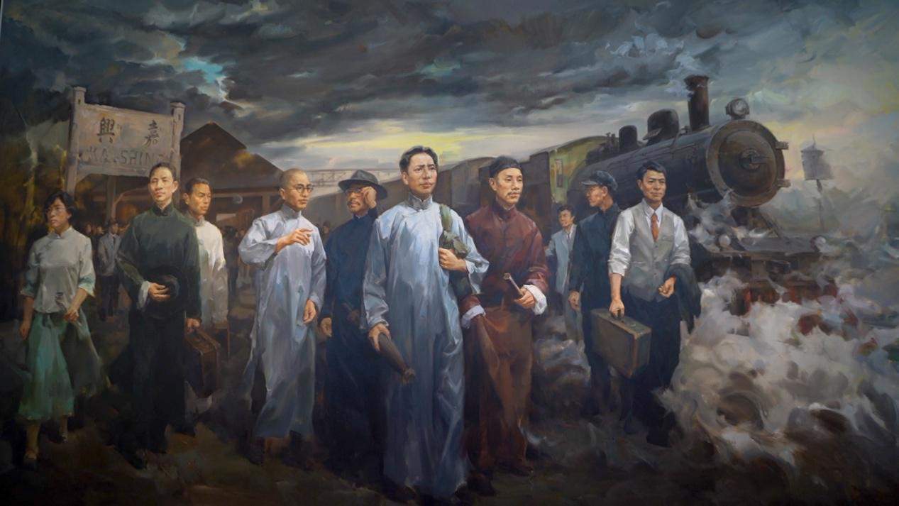 南陈北李 为何相约建党南湖革命纪念馆油画《南陈北李》