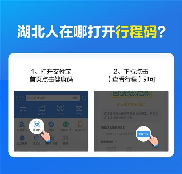 湖北健康码有变化!打开健康码可同时查看行程
