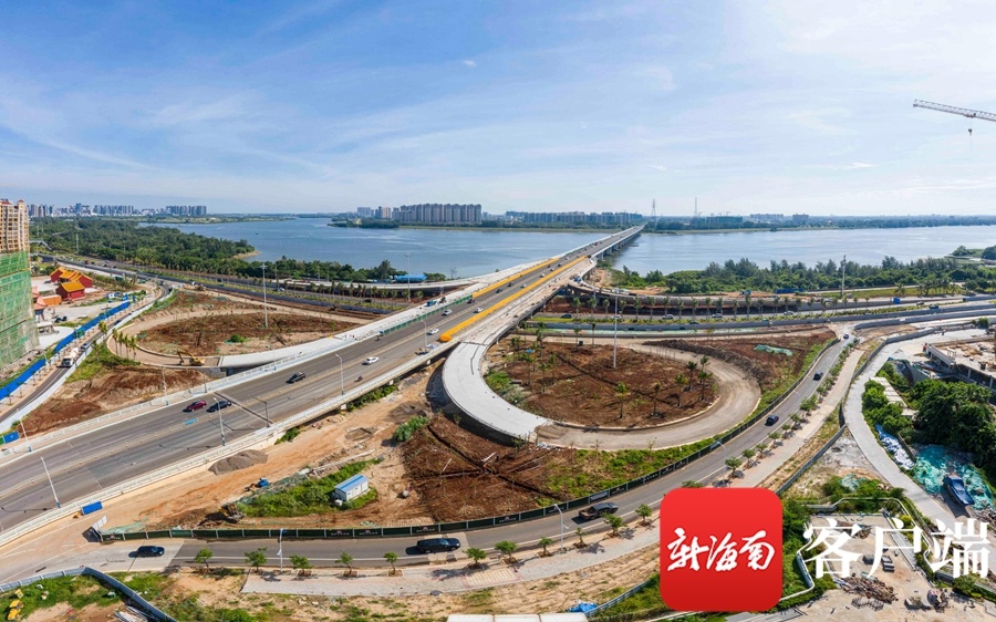 瞰海南 | 海口海瑞大桥与滨江西路互通现雏形