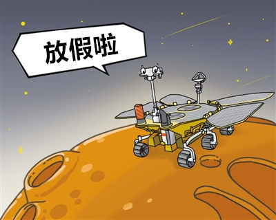 祝融号火星车的简笔画图片