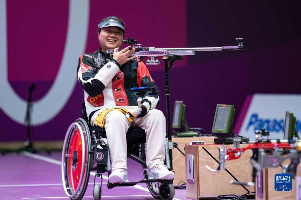 张金加 摄当日,在东京残奥会射击r8-sh1级50米女子自选步枪3×40决赛