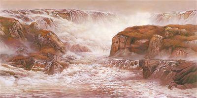 中共一大纪念馆瓷板壁画《中流砥柱》,作者潘鲁生,赵芳廷,刘文健等.