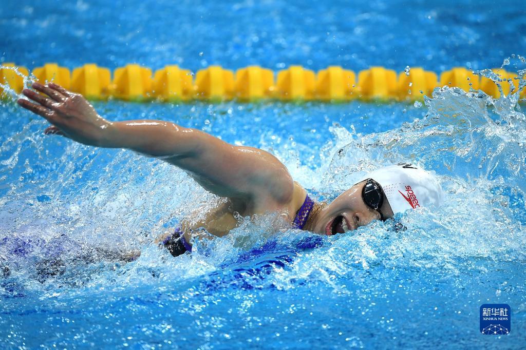 全运会游泳女子100米自由泳决赛杨浚瑄获得冠军