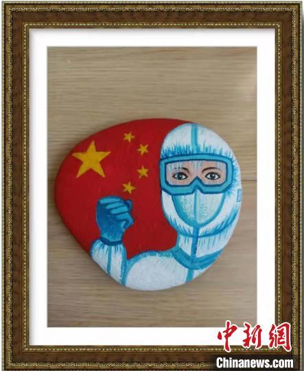 红色革命文化石头画图片