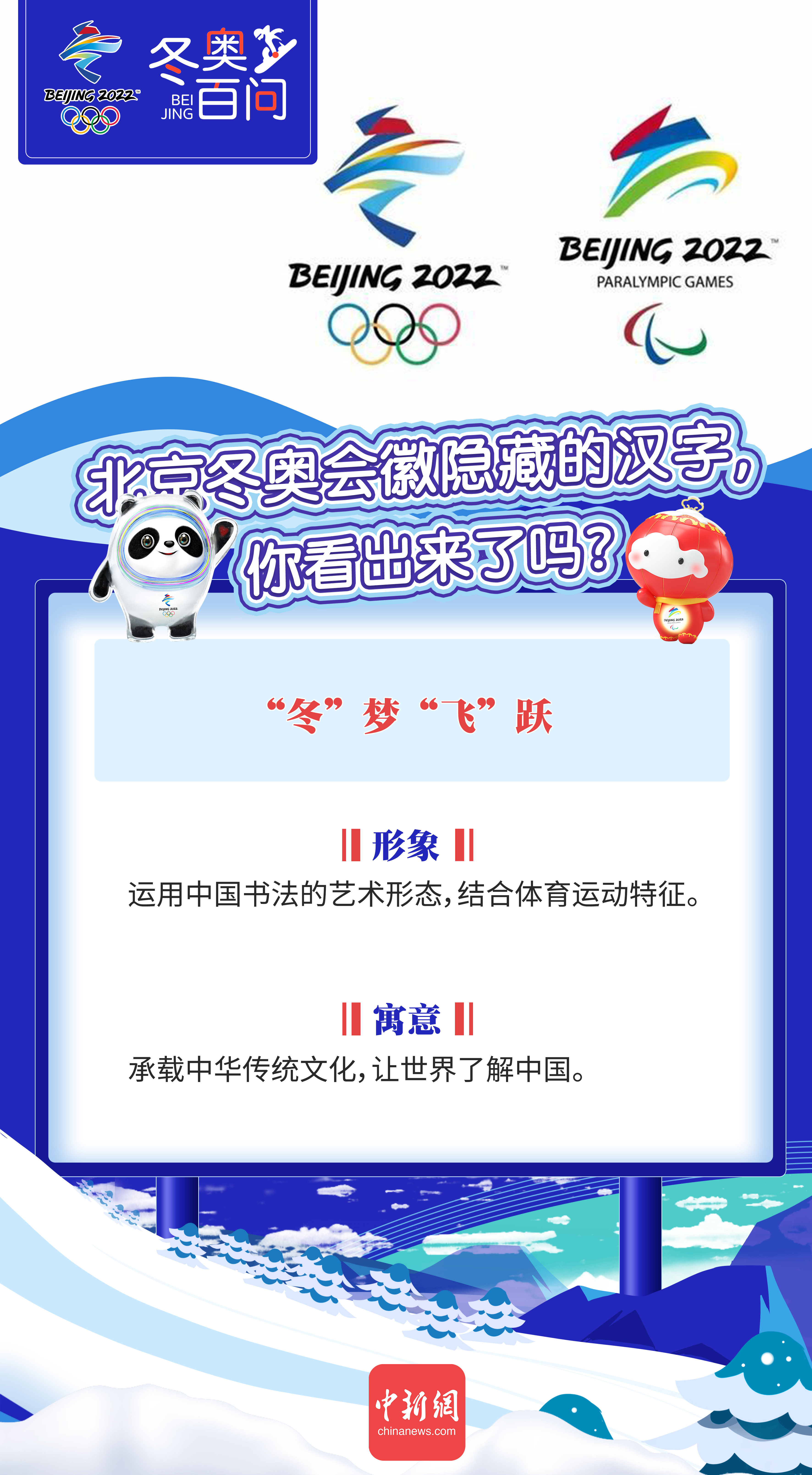 冬奥百问丨北京冬奥会徽隐藏的汉字你看出来了吗