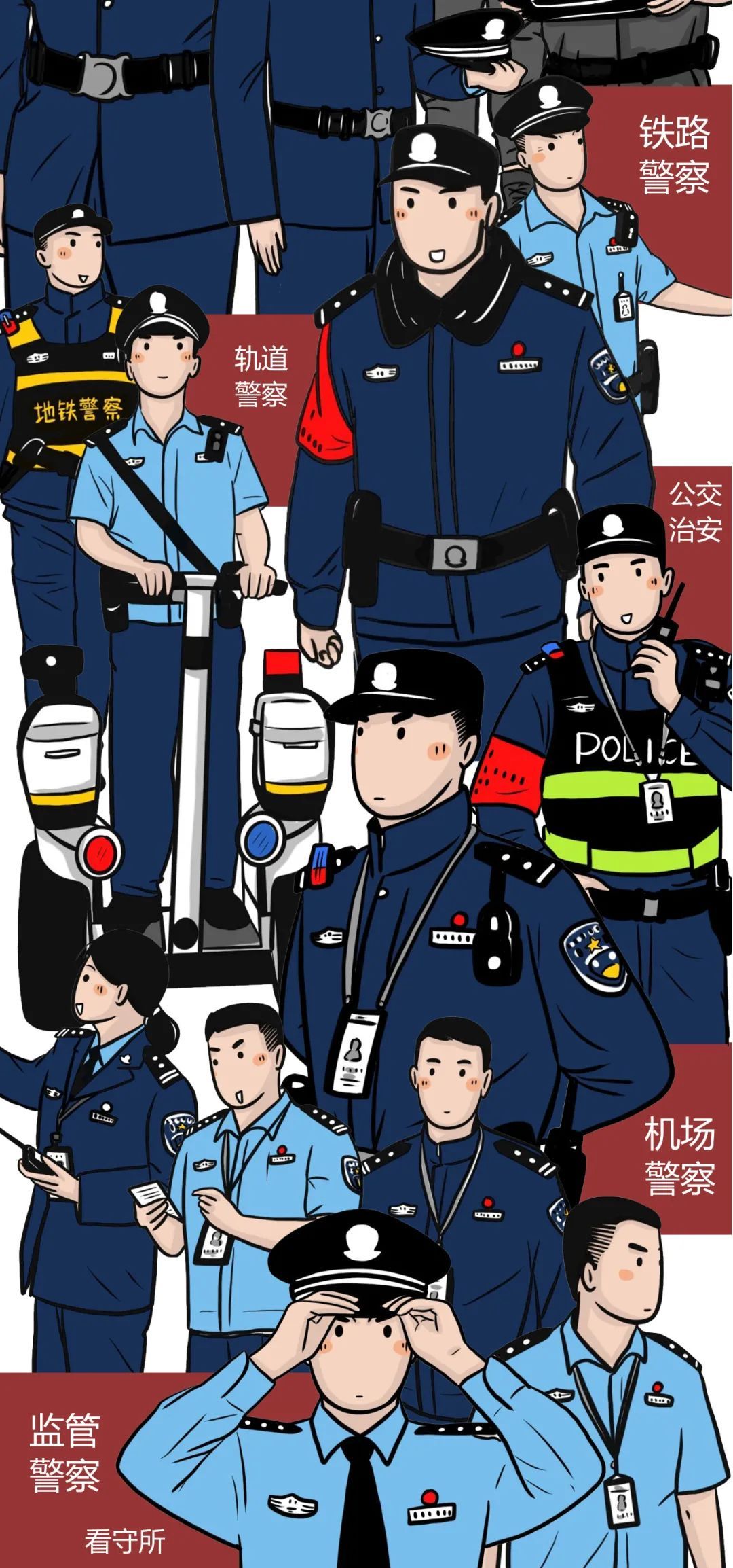 手机壁纸警察卡通图片