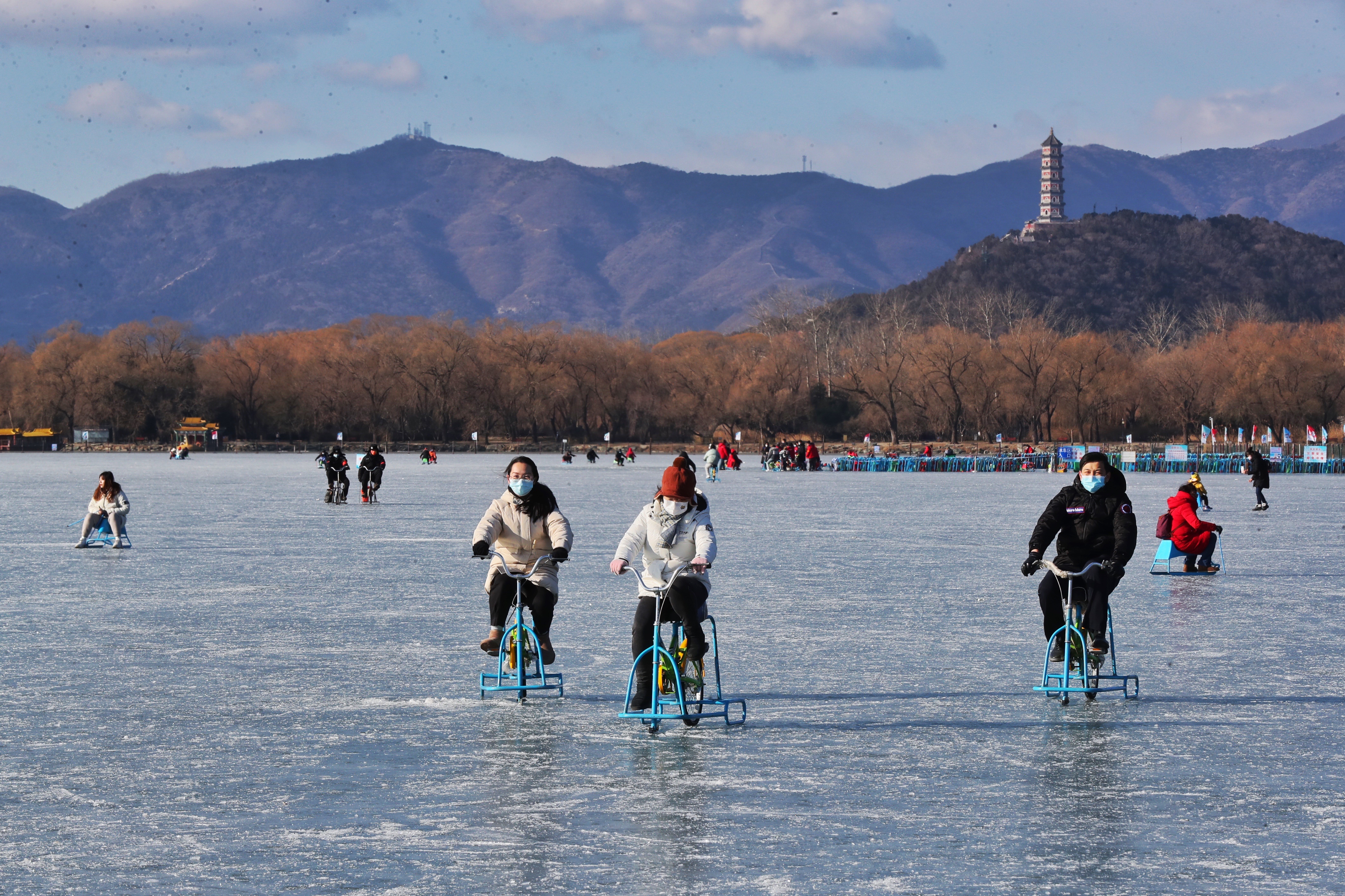 北京北海冰场图片