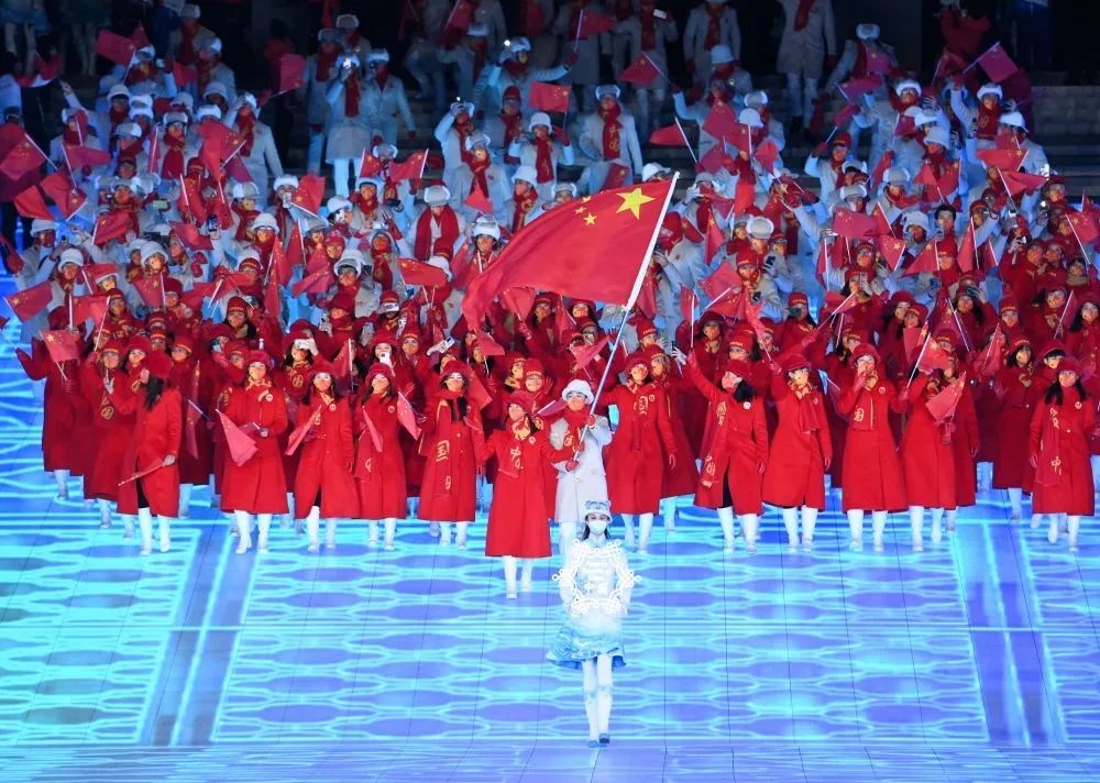 冬奥运动员入场图片