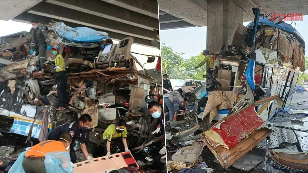 泰国一旅游巴士撞上桥墩死亡人数升至8人