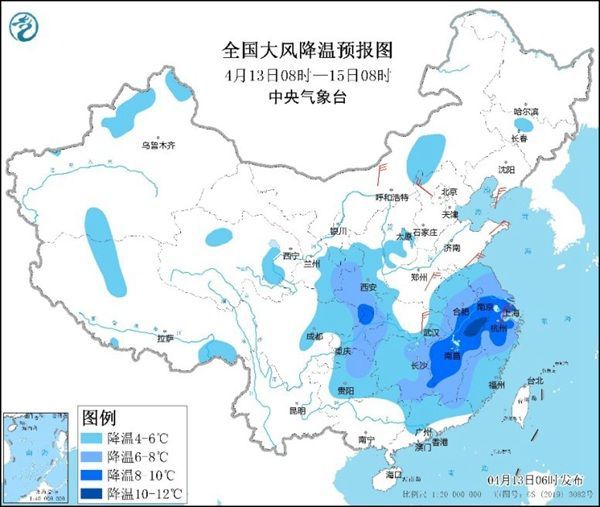 安徽江蘇上海等地雨勢猛烈長江中下游降溫顯著