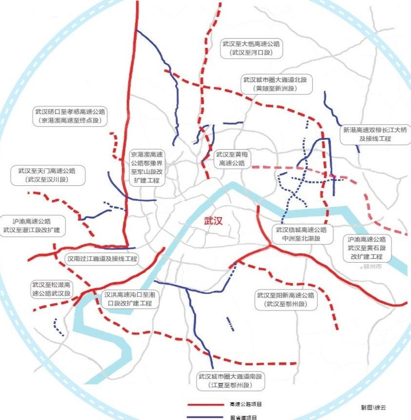 截至5月中旬,连接武汉,孝感城区的硚孝高速二期工程,已完成全部路基