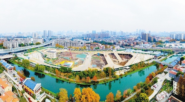 巡司河治理工程地下污水厂加快施工