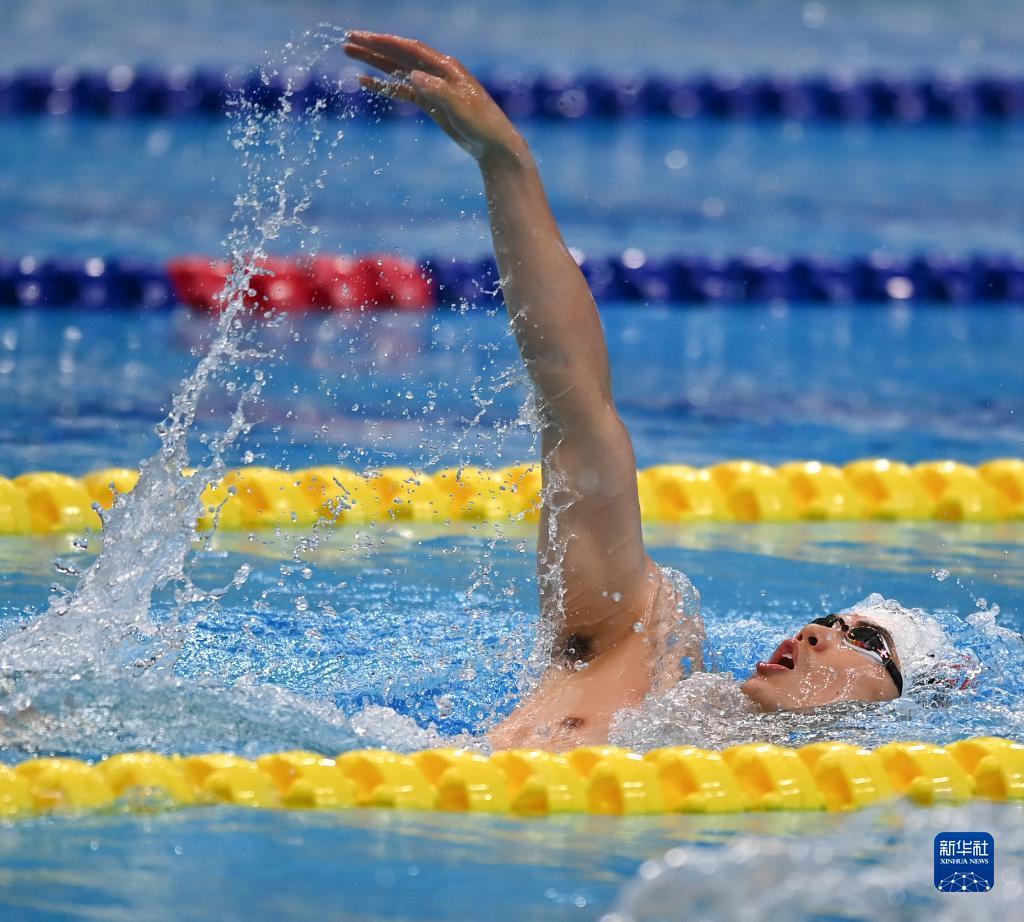 全国游泳冠军赛汪顺获男子400米个人混合泳冠军