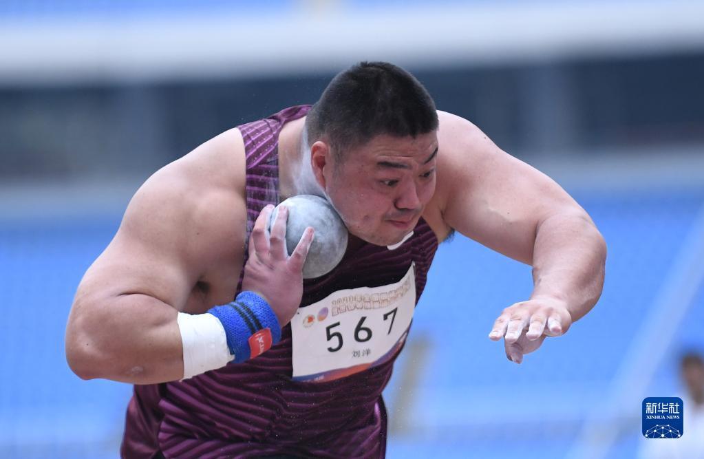 田径全国冠军赛男子铅球刘洋获得冠军