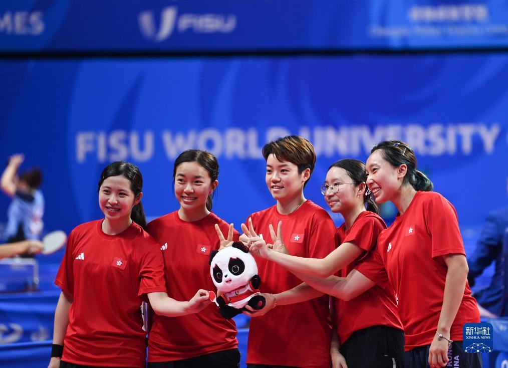 成都大运会丨乒乓球女子团体中国香港胜中国澳门