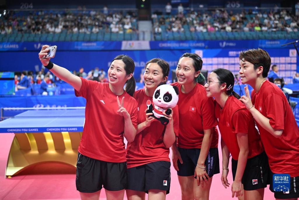 成都大运会丨乒乓球女子团体中国香港胜中国澳门