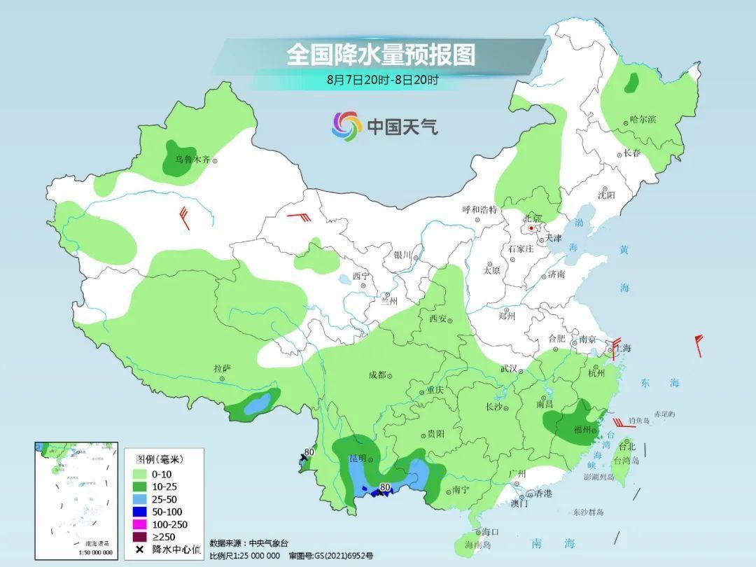 明天全国下雨分布图图片