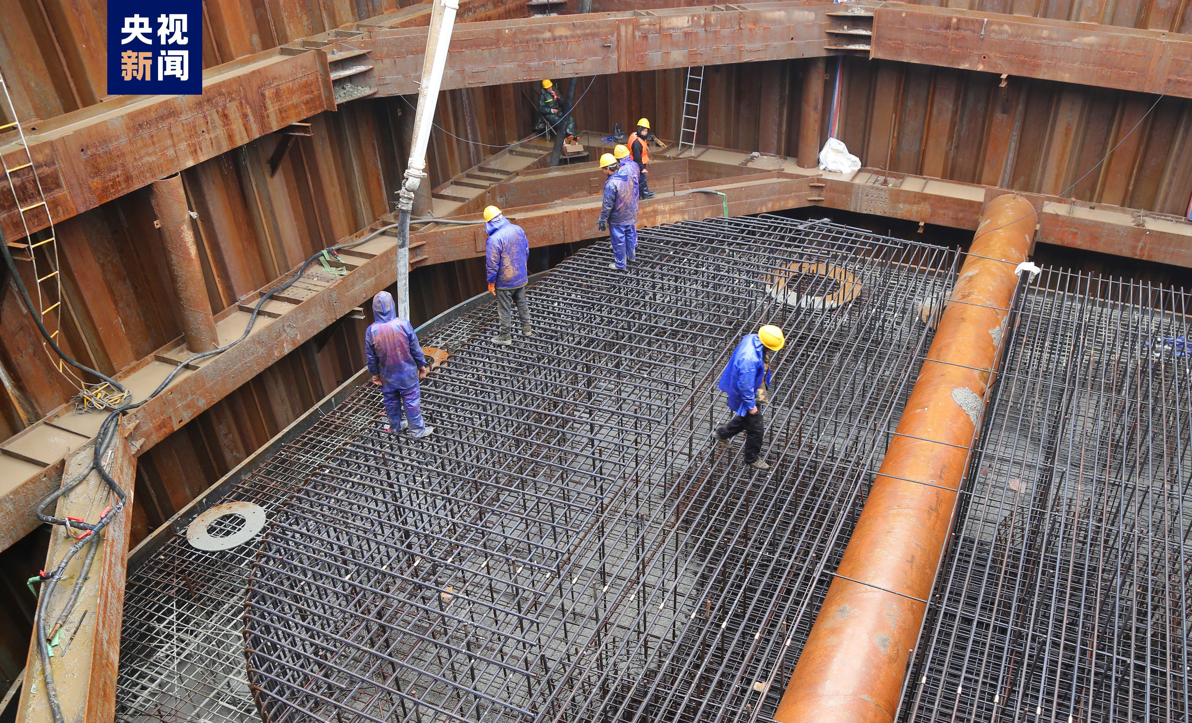 崇启公铁长江大桥完成水中第五座承台浇筑