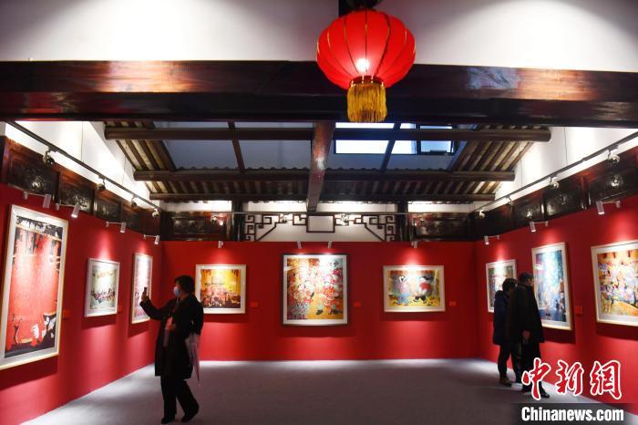 新春走基层四川绵竹多彩年画描绘幸福生活新画卷