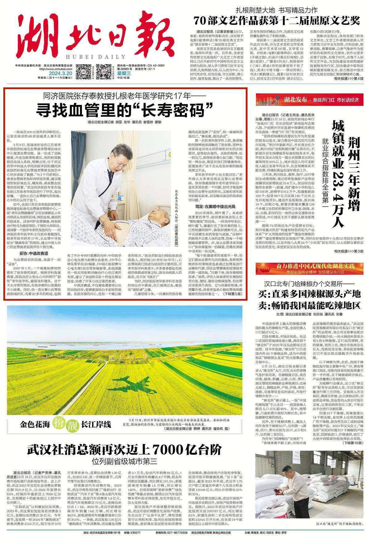 今日好稿丨同济医院张存泰教授寻找血管里的长寿密码