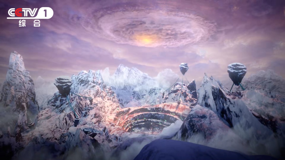 动画片《山海传奇》中的羽渊场景△刑天,窃脂,梼杌等《山海经》中的