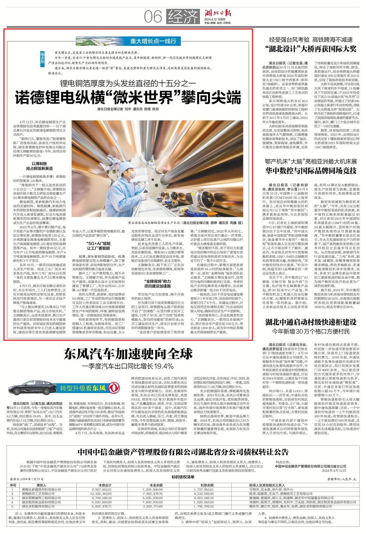 重大增长点一线行丨以薄制胜诺德锂电纵横微米世界攀向尖端