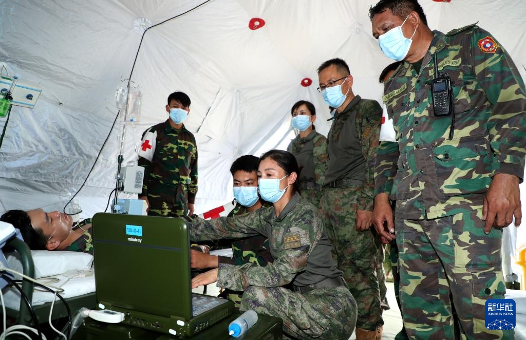 中老"友谊盾牌-2024"联演卫勤保障分队展开联训